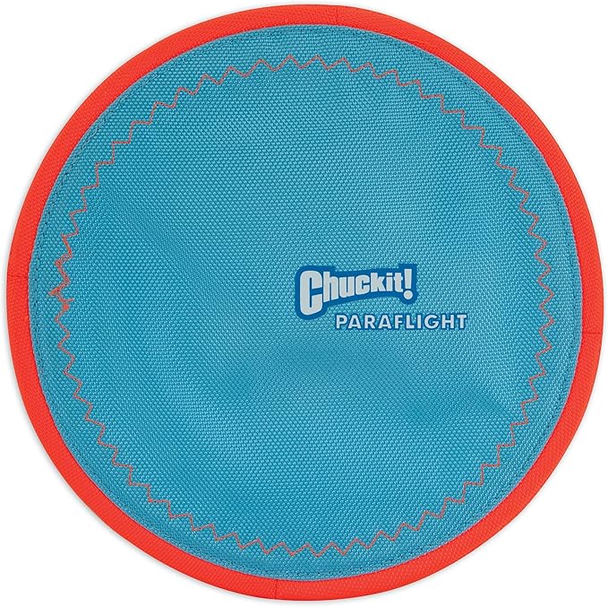 Chuckit! Kick Fetch Ball Dog Toy, Small (6 Inch) and ChuckIt! Paraflight Flying Disc Dog Toy, Large (9.75")