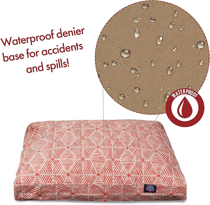 Majestic Pet Charlie Salmon Large Rectangle Pet Bed