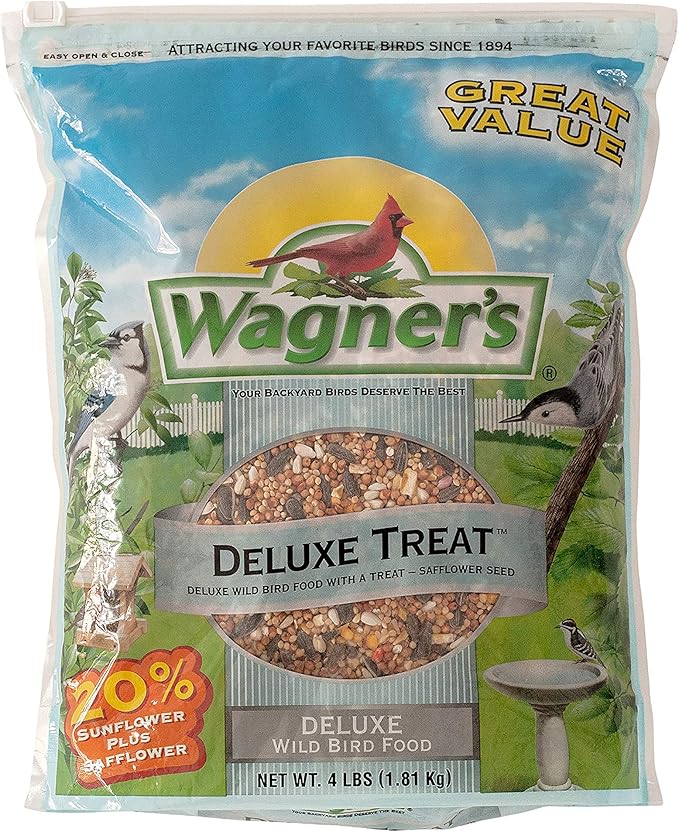 Wild Delight Sizzle N' Heat Bird Food (5 lb) and Wagner's Deluxe Treat Blend Wild Bird Food (4 Pound)