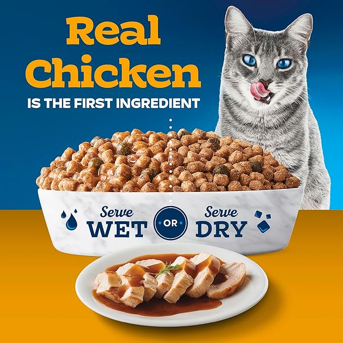 Blue Buffalo Tastefuls Irresistible Gravy Experience Adult Indoor Cat Dry Food, Chicken & Brown Rice Recipe, 3-lb. Bag