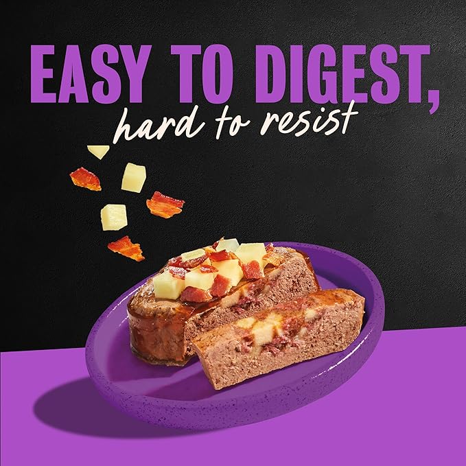 Cesar Loaf & Topper in Sauce Wet Dog Food Filet Mignon Flavor with Bacon & Potato, 3.5 oz. Easy Peel Trays, 24 Count (Pack of 1)