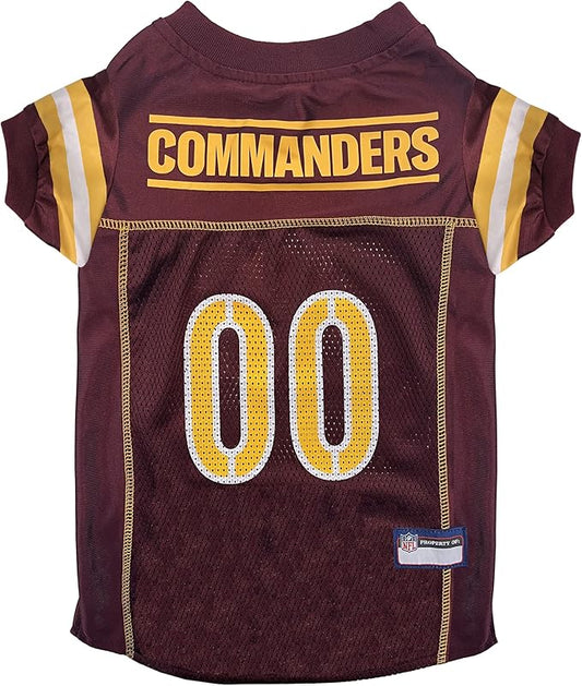 Washington Commanders Dog Jersey - Large, Licensed Football Jersey Costume for Dogs