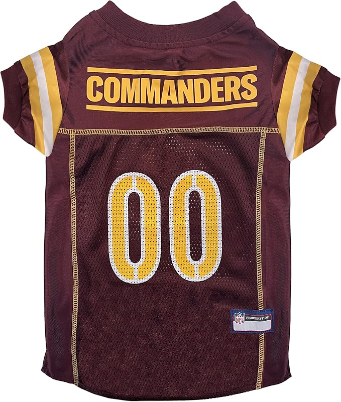 Pets First Washington Commanders Dog Jersey, Small, NFL Licensed, Mesh, Officially Licensed