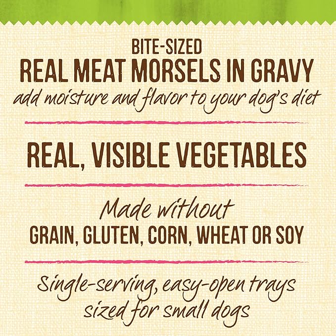 Merrick Lil Plates Little Lamb Chop Stew Grain Free Wet Dog Food For Small Dogs, 3.5 oz. Tub
