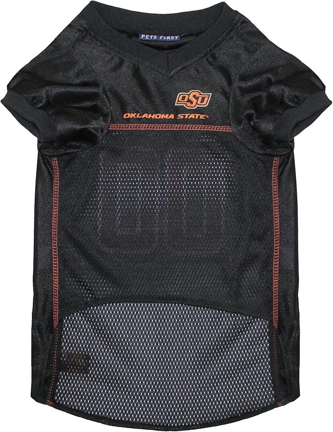 NCAA College Oklahoma State Cowboys Mesh Jersey for Dogs & Cats, Medium. Licensed Big Dog Jersey with Your Favorite Football/Basketball College Team (Pack of 2)