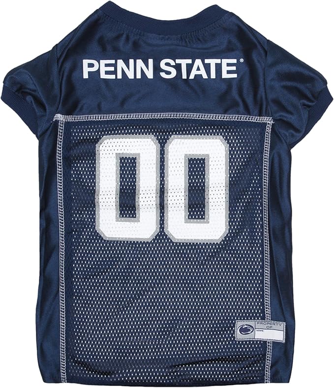 Pets First NCAA College Penn State Nittany Lions Mesh Jersey for DOGS & CATS, Small.Licensed Dog Jersey with your Favorite Football/Basketball College Team