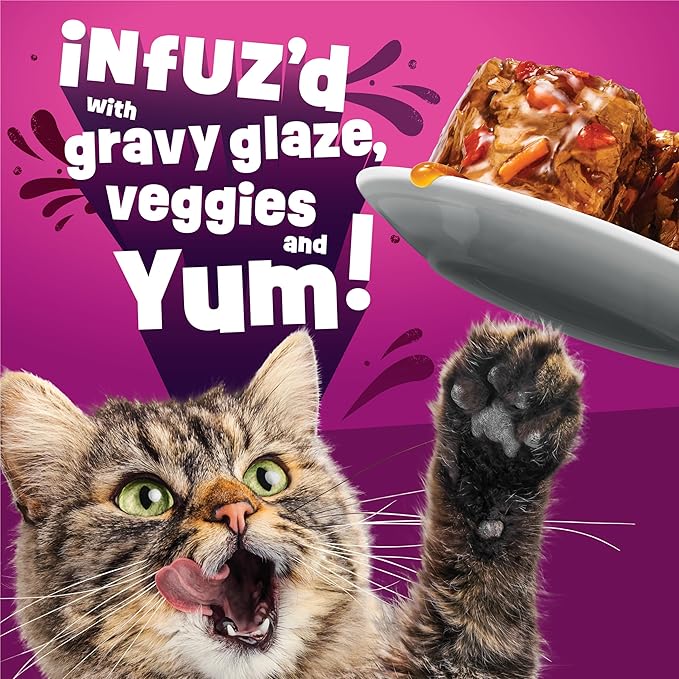Purina Friskies Glaz’d and Infuz’d with Gravy Glaz’d Crab Flavored Wet Food for Cats - 5.5 Ounce (Pack of 24)