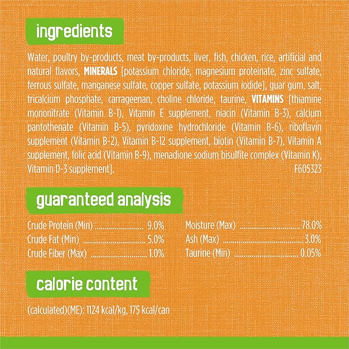 Purina Friskies Wet Cat Food Pate, Liver and Chicken Dinner - (Pack of 24) 5.5 oz. Cans