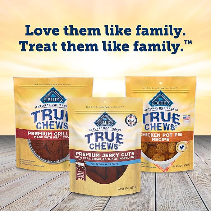 Blue Buffalo True Chews Premium Jerky Cuts Dog Treats, Made in The USA with Natural Ingredients, Beef, 30-oz Bag