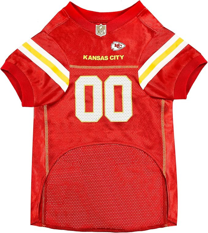 Pets First NFL Dog Jersey, Kansas City Chiefs, Size 3XL. Officially Licensed, Comfortable Mesh Jersey for Dogs