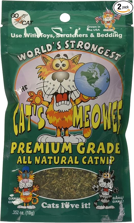 .352 Ounce The Cat's Meowee All Natural Premium Grade Cat Nip (Pack of 2)