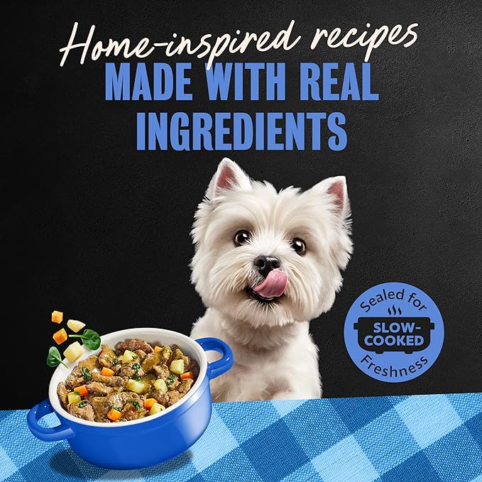 Cesar Home Delights Pot Roast Flavor with Spring Vegetables in Dinner Sauce, 3.5 oz. Easy Peel Tray, 24 Count (Pack of 1)
