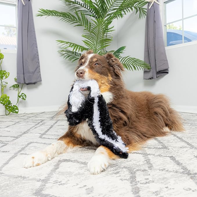 SPOT Skinneeez Jumbo Forest Animal Stuffing-Free Dog Toy, Squeaker in Head & Tail, Durable Tug Toy for Large Puppies & Dogs, Great for Moderate Chewers, 37 inch, Assorted Styles