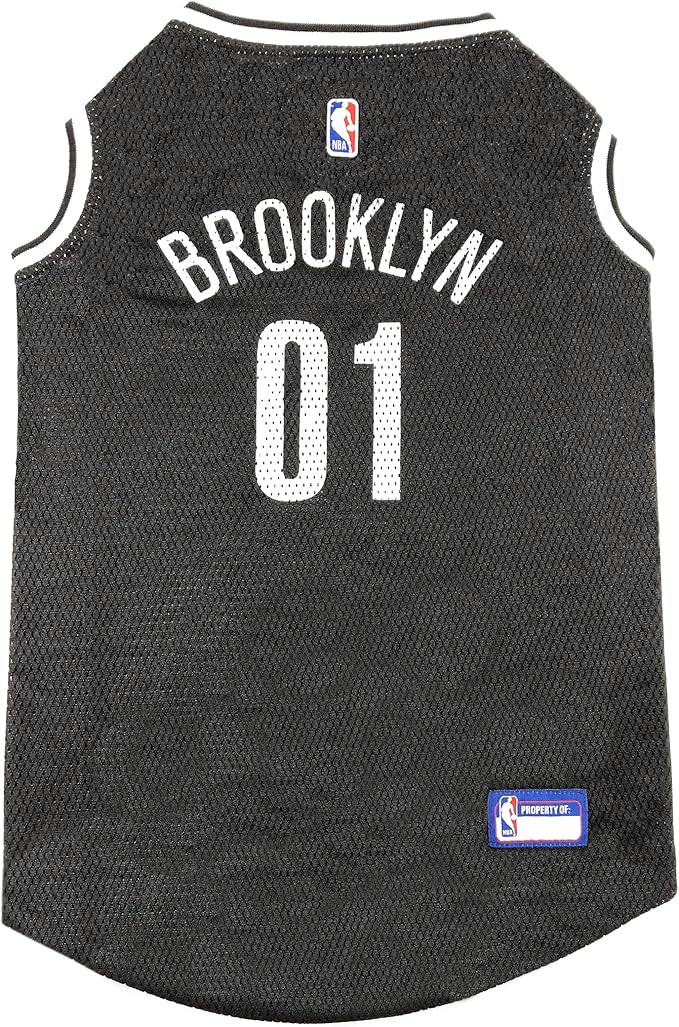 NBA PET Jersey Brooklyn NETS Basketball Dog Jersey, Large. Best Licensed Basketball Jersey for The Real Four-Legged Fan!