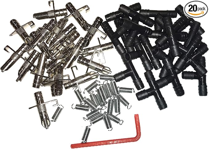 20 Sets of Gravity Feed Water Rabbit Nipples w/Adjustment Tool