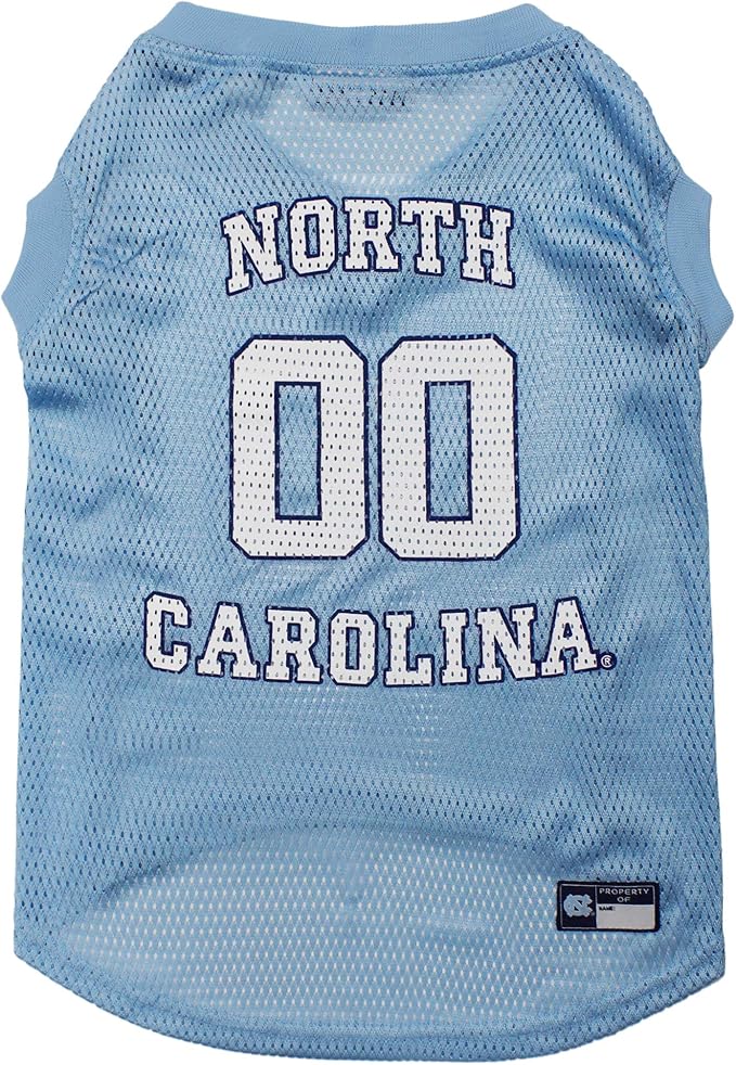 Pets First NCAA North Carolina Tar Heels Basketball Jersey for Dogs & Cats, X-Small - Licensed North Carolina Tar Heels Pet Tank Jersey, UNC-4020-XS