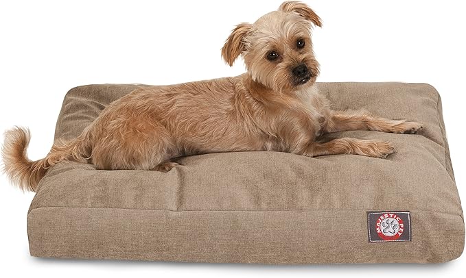 Majestic Pet Villa Rectangle Dog Bed Washable – Non Slip Comfy Pet Bed – Crate Bed with Removable Washable Cover – Kennel Bed for Sleeping, Polyester Fiber, Small, Pearl