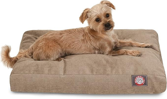 Majestic Pet Villa Rectangle Dog Bed Washable – Non Slip Comfy Pet Bed – Crate Bed with Removable Washable Cover – Kennel Bed for Sleeping, Polyester Fiber, Small, Pearl