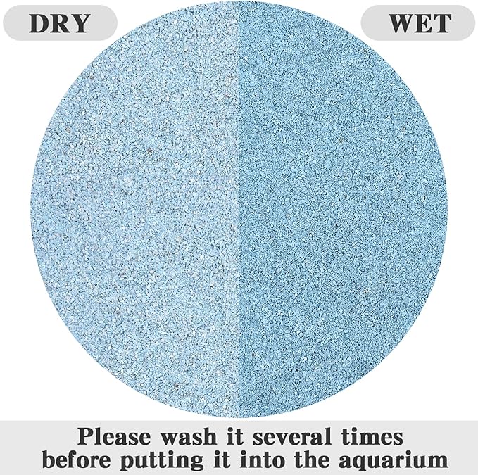 FANTIAN 20 lbs Aquarium Blue Sand, 0.4-0.8 mm Decorative Sand for Aquarium, Fish Tank, Candle, Vase, Wedding Ceremony, Arts Crafts and Bowl Fillers