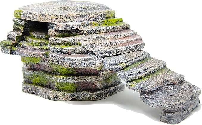 Penn-Plax Reptology Crystal-Falls Tiered Water Filtration System for Vivarium & Terrarium Setups – Keeps Water Clean & Safe for Aquatic Turtles, Amphibians, and Fish