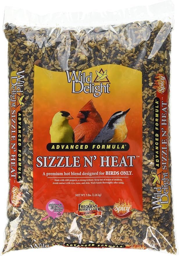 Wild Delight Sizzle N' Heat Bird Food (5 lb) and Wagner's Deluxe Treat Blend Wild Bird Food (4 Pound)