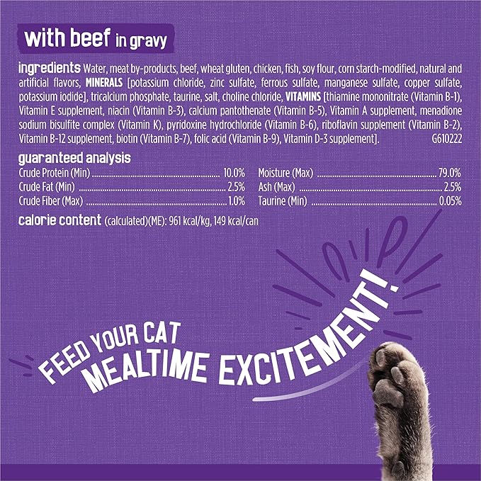 Purina Friskies Gravy Wet Cat Food Variety Pack, Meaty Bits - (2 Packs of 12) 5.5 oz. Cans