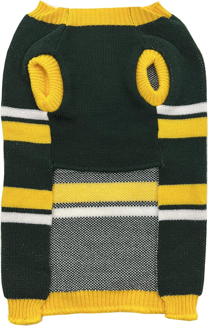 NFL Green Bay Packers Dog Sweater, Size Extra Large. Warm and Cozy Knit Pet Sweater with NFL Team Logo, Best Puppy Sweater for Large and Small Dogs