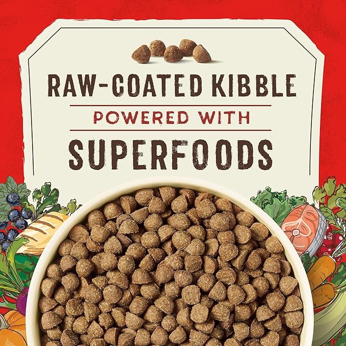 Stella & Chewy's SuperBlends Raw Coated Wholesome Grains Puppy Cage-Free Chicken & Wild-Caught Salmon Recipe with Superfoods, 3.5 lb. Bag (Pack of 2)