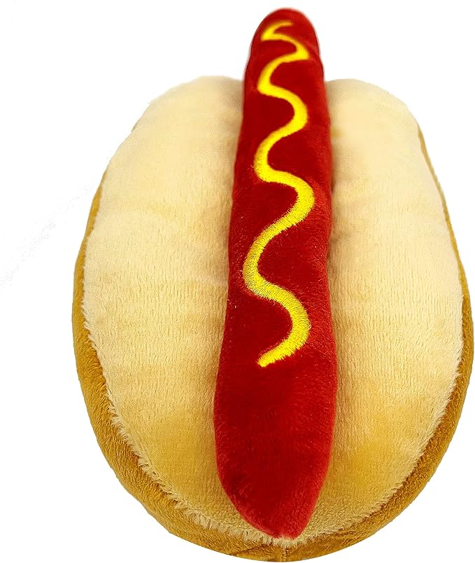NCAA Michigan State Spartans HOT Dog Plush Dog & CAT Squeak Toy- Cutest HOT-Dog Snack Plush Toy for Dogs & Cats with Inner Squeaker & Beautiful Football/Basketball Team Name/Logo