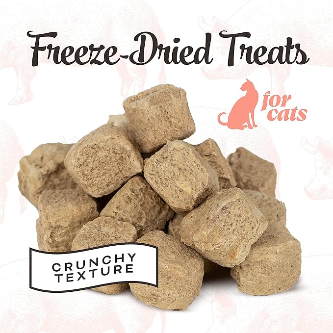 Primal Freeze Dried Pork Liver Cat Treats with Probiotics, Liver, Laugh, Love Crunchy Treats for Cats, 1.5 oz