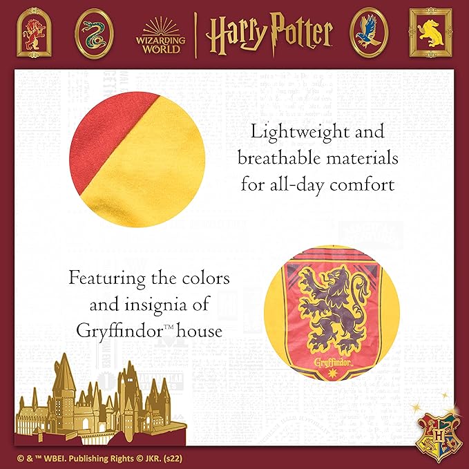 Harry Potter Gryffindor Dog T-Shirt - Pet Costume Shirt for Dogs - Officially Licensed Dog Apparel & Accessories for Hogwarts Houses, Size Large
