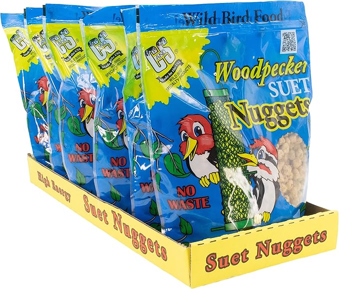 C&S Woodpecker Suet Nuggets Single Packs, 27 oz, None (Pack of 2)