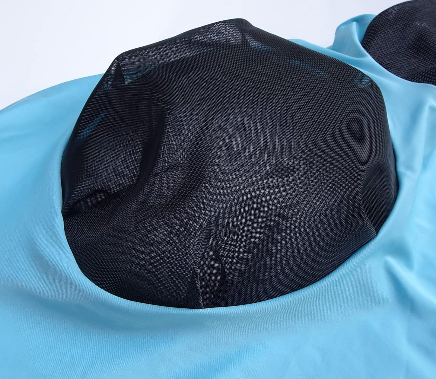 Horse Mesh Fly Mask with Ears, Soft Lycra Mesh Mask Anti-UV with Ears Pacific Blue, Full