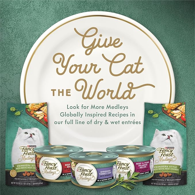 Purina Fancy Feast Medleys Primavera Style With White Meat Chicken and Accents of Tomato, Carrot and Spinach - 6.5 lb. Bag