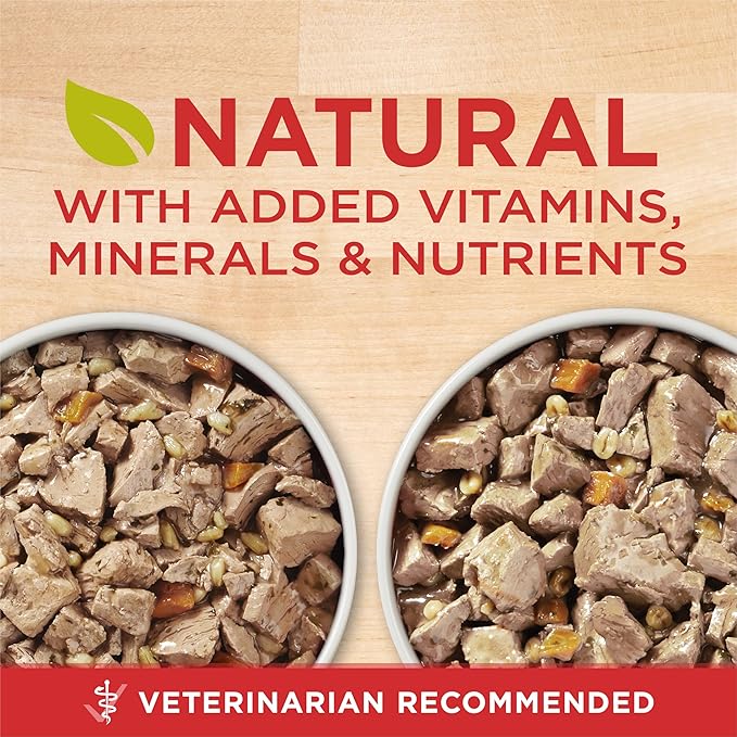 Purina ONE Tender Cuts in Gravy Chicken and Brown Rice and Beef and Barley Entrees High Protein Wet Dog Food Variety Pack (Pack of 12)