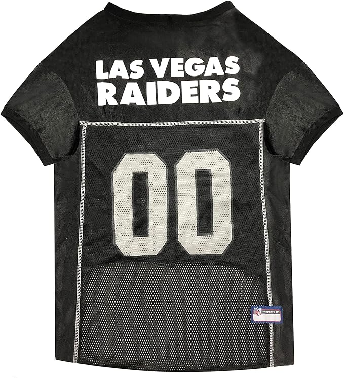 Pets First NFL Raiders Dog Jersey, Size X-Large, Football Shirt Costume for Pet, Dog Sports T-Shirt, NFL Team Clothing for Cats, Licensed Pet Apparel Available in 7 Sizes and 32 Teams