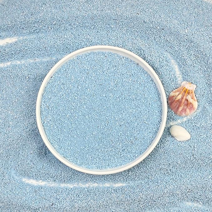 FANTIAN 5 lbs Blue Sand, 0.4-0.8 mm Decorative Sand for Aquarium, Fish Tank, Succulents, Candle, Vase, Wedding Ceremony, Arts Crafts and Bowl Fillers