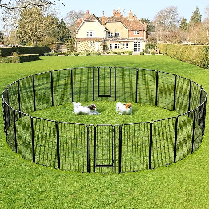 Topeakmart Dog Playpen Outdoor Puppy Exercise Pen Indoor Portable Pet Fence for Yard/RV Camping, 47 Inch 8 Panels