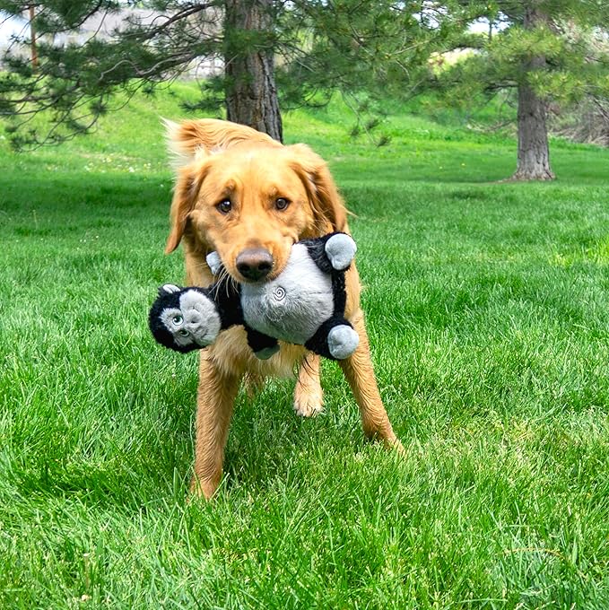 KONG Knots Belly - Soft Plush Exterior with Internal Skeleton Rope Ball and Squeaker (Hippo/Gorilla Bundle)