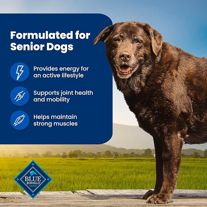 Blue Buffalo Life Protection Formula, Senior Dry Dog Food, Made with Natural Ingredients, Chicken & Brown Rice, 40lb Bag
