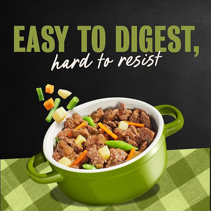 Cesar Home Delights Adult Wet Dog Food, Grilled New York Strip Flavor with Vegetables in Sauce, 3.5 oz. Easy Peel Dog Food Tray, 24 Count (Pack of 1)