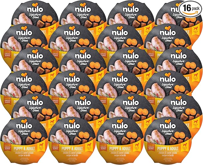 Nulo Signature Stew Chicken & Sweet Potato in Broth Wet Dog Food, 6 Ounce, Pack of 16