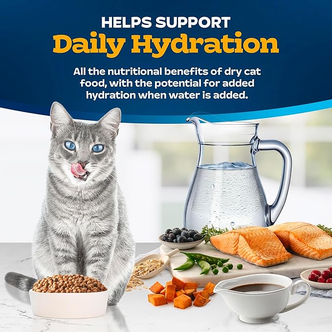 Blue Buffalo Tastefuls Irresistible Gravy Experience Adult Indoor Cat Dry Food, Salmon & Brown Rice Recipe, 7-lb. Bag