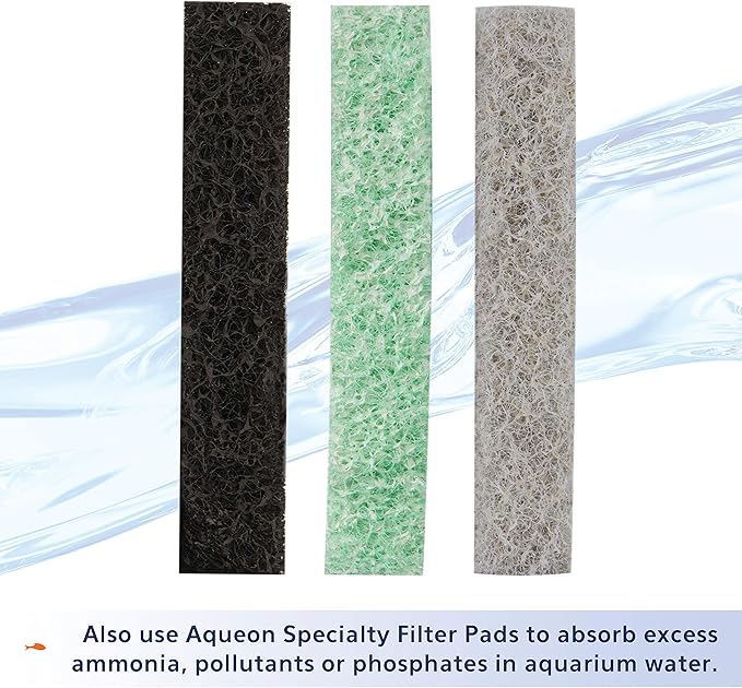 Aqueon Replacement Filter Cartridges, Ensure Even Distribution of Activated Carbon, 25% More Activated Carbon, Easy Installation, Large (Pack of 12)