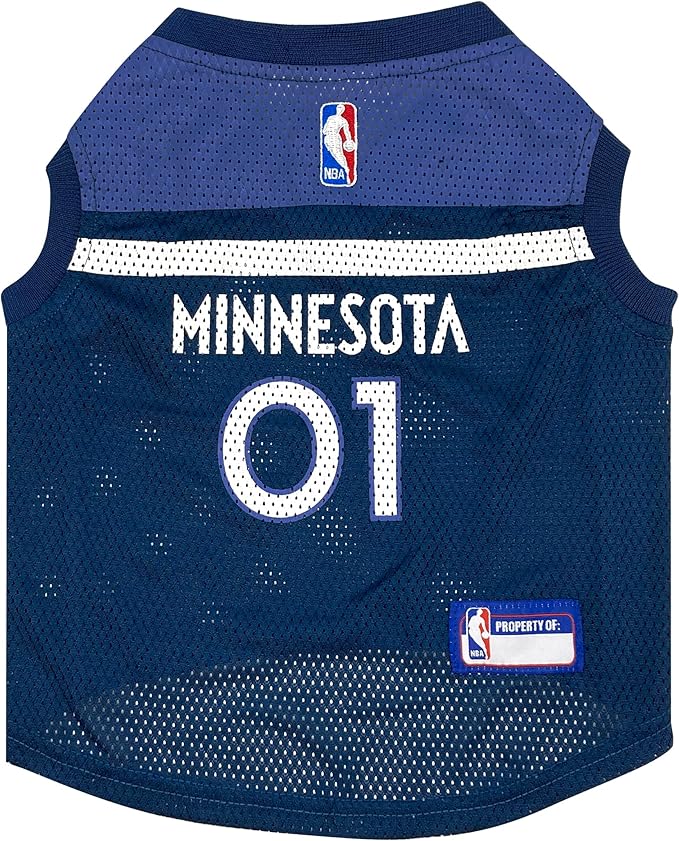 Pets First NBA Minnesota Timberwolves Dog Jersey, Large - Tank Top Basketball Pet Jersey