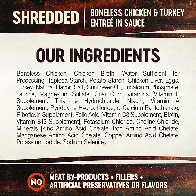 Wellness CORE Signature Selects Shredded Adult Wet Cat Food,Natural,Protein-Rich,Grain Free,2.8 Ounce (Chicken & Turkey),(Pack of 24)