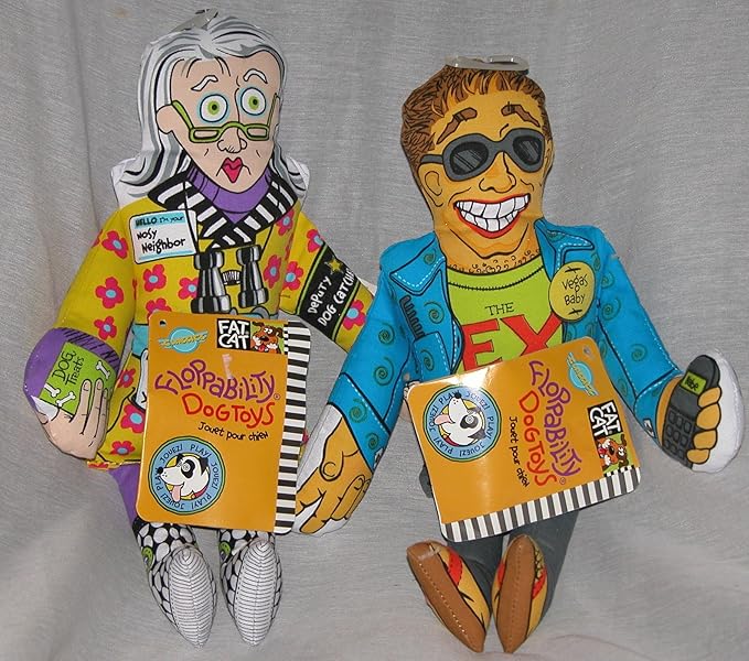 Floppability Dog Toys 2 Pack The Ex and Nosy Neighbor