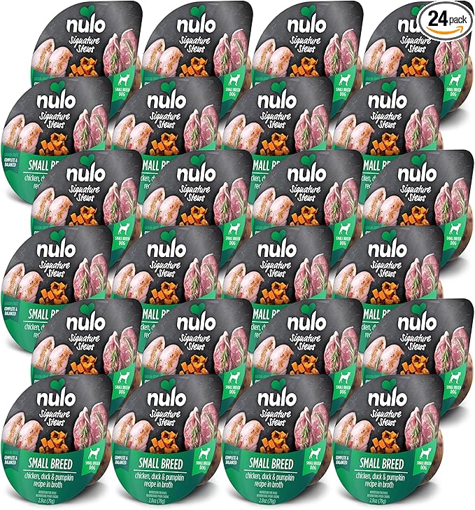 Nulo Small Breed Dog Signature Stew Chicken, Duck, & Pumpkin in Broth, 24 x 2.8 oz Cup