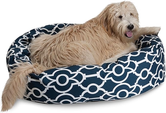 Majestic Pet 40" Athens Navy Sherpa Bagel Bed