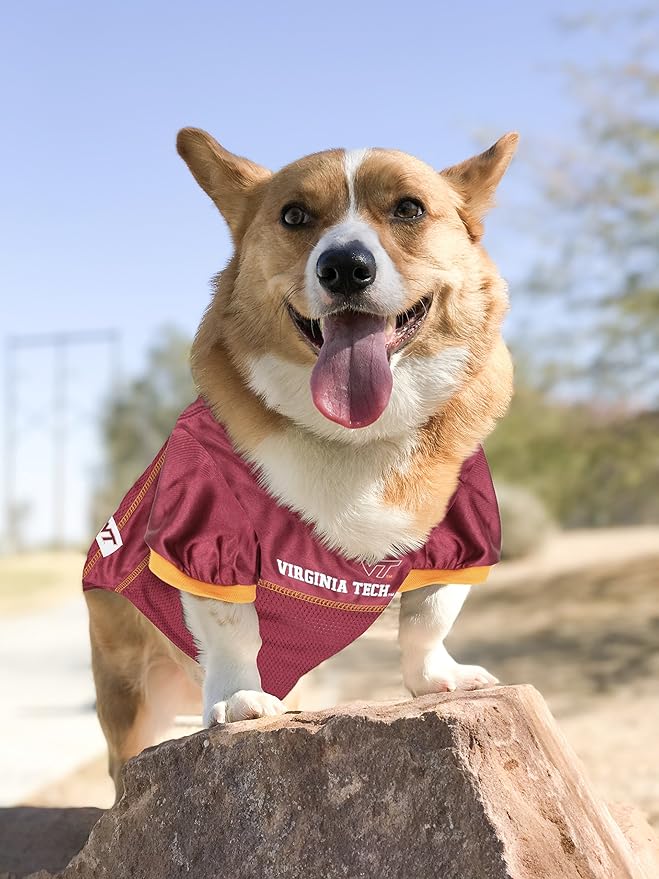Pets First NCAA College Virginia Tech Hokies Mesh Jersey for DOGS & CATS, XX-Large. Licensed Dog Jersey with your Favorite Football/Basketball College Team